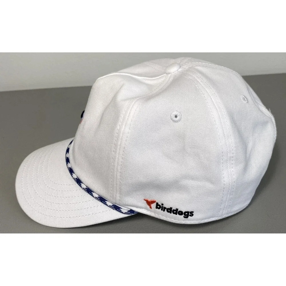 Birddogs White Rope Hat Snapback Cotton Twill Embroidered Bird Logo Cap Men